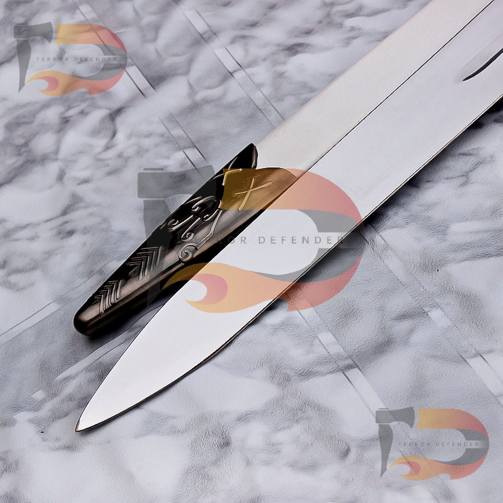 Handmade Witcher Silver Sword Witcher 3 Sliver Sword Fantacy Swords Movie Replica Stainess Steel Scabbard Cosplay Kingdom