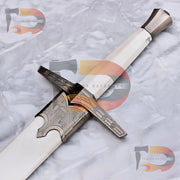 Handmade Witcher Silver Sword Witcher 3 Sliver Sword Fantacy Swords Movie Replica Stainess Steel Scabbard Cosplay Kingdom