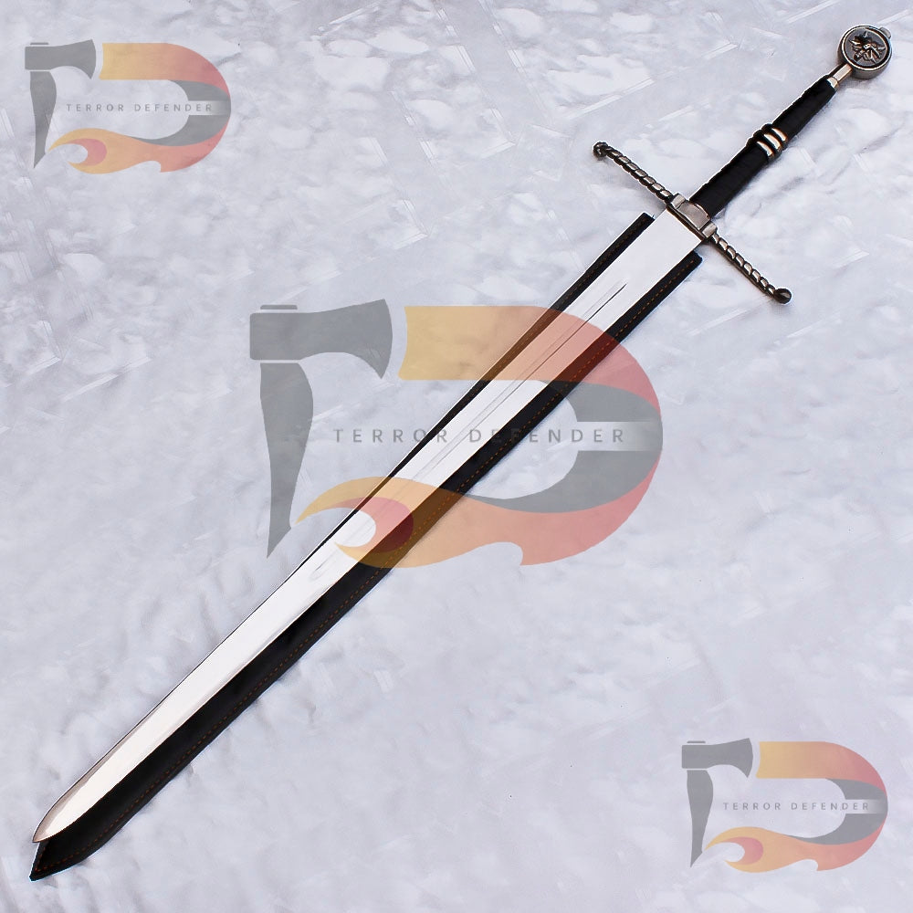 Handmade Master Crafted Wolven Steel Sword Witcher Replica Sword Cosplay Kingdom