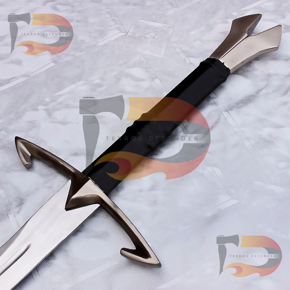 Handmade Black Gothic Sword Medieval Sword Comes with Leather Sheath