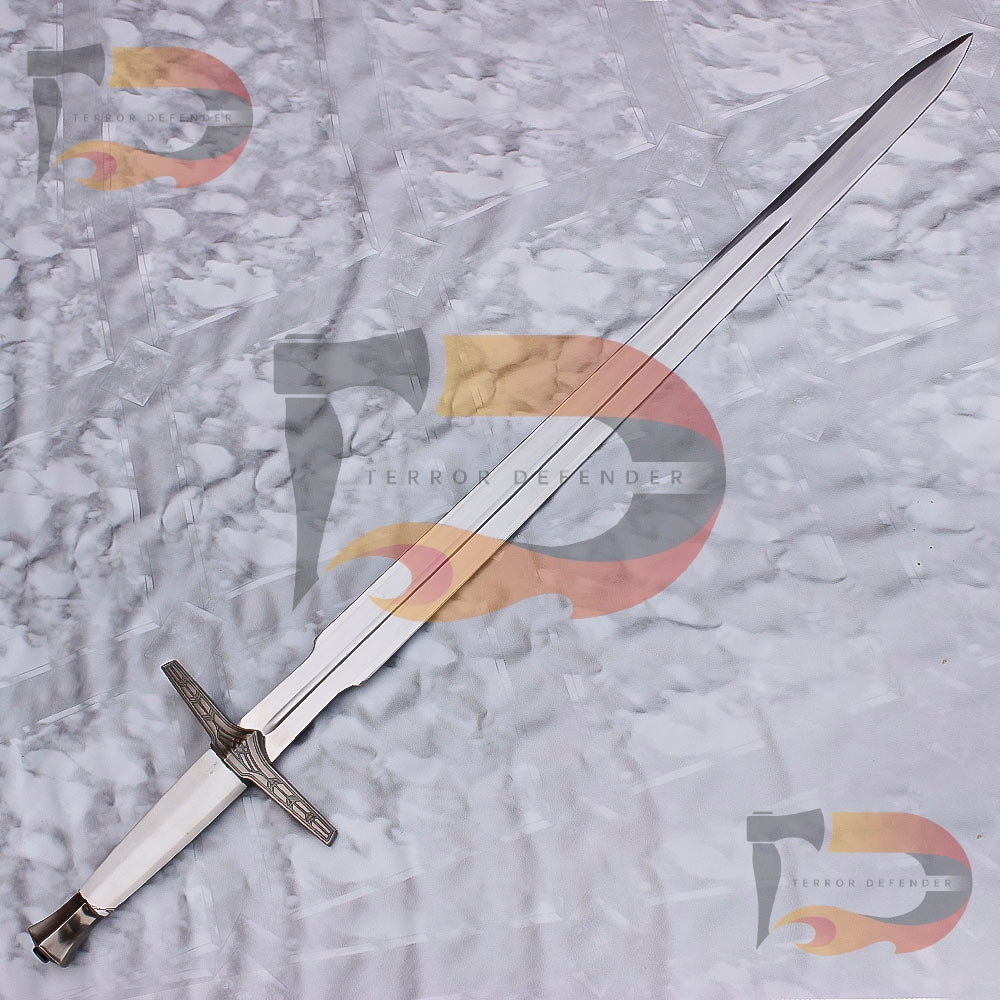 Handmade Witcher Silver Sword Witcher 3 Sliver Sword Fantacy Swords Movie Replica Stainess Steel Scabbard Cosplay Kingdom