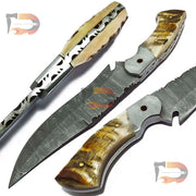 9″inches Long Handmade Damascus Steel Skinner Hunting Knife | Camping knife