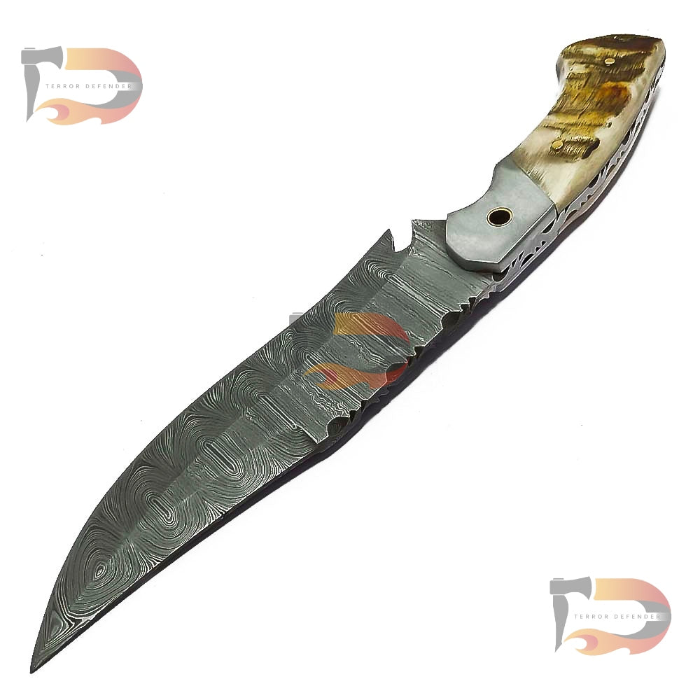 9″inches Long Handmade Damascus Steel Skinner Hunting Knife | Camping knife