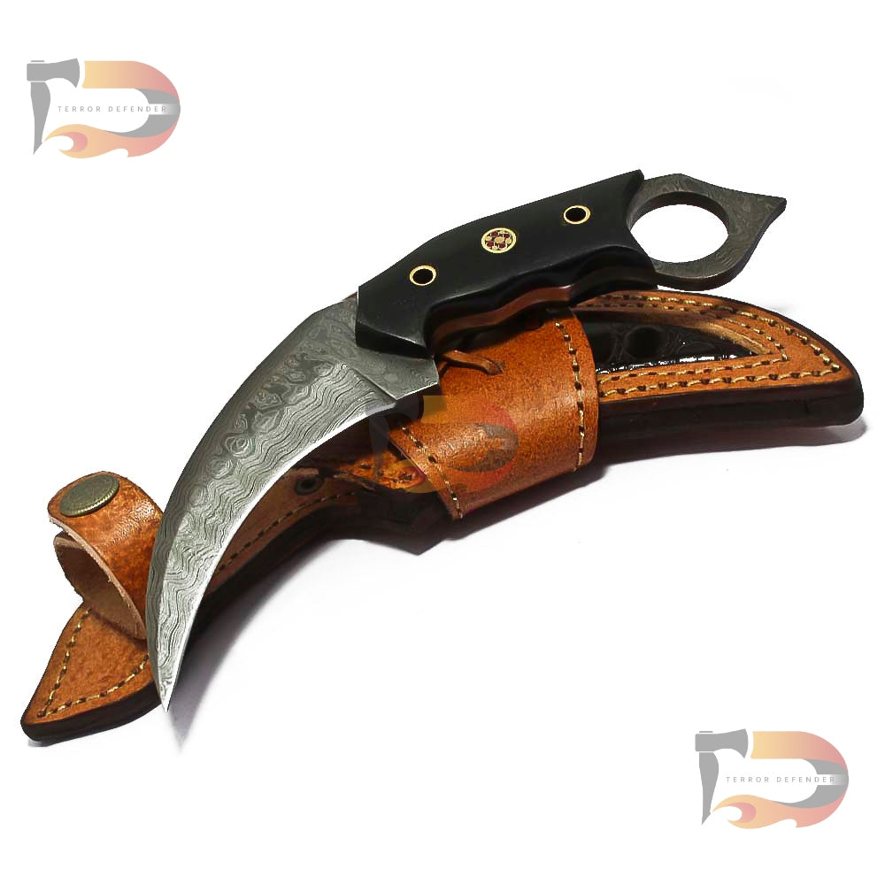 Custom 9″inches Handmade Damascus Steel Tactical Lethal Karambit Knife | Camping knife | Hunting knife | Best Gift For Him