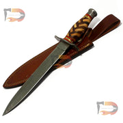 15" Inches Handmade Full Tang Damascus Steel Knife  - Premium Quality, Damascus Blade, Perfect for Collectors and Outdoor Adventure