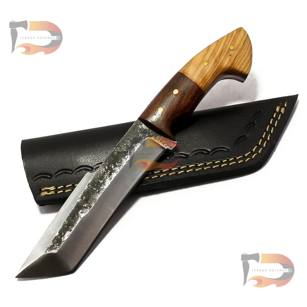 12″ Long High Carbon Steel Tanto Knife – Exceptional Craftsmanship for Hunters