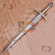 Handmade Damascus Steel Medieval Sword With Pure Leather Sheath | Cosplay Replica Sword | Movie Replica Sword | Robin Hood Locksley Sword