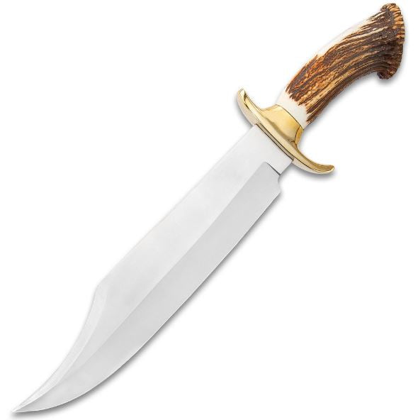 Timber Wolf King Stag Crown Knife - SS Blade, Genuine Horn Handle Hunting knives Terror Defender 