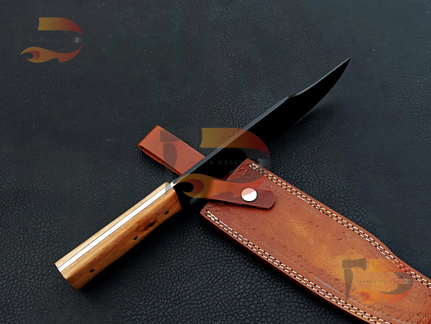 Custom Handmade Bowie knife , Bowie knives , hunting Bowie, EDC Bowie ,hunting knives, Xmas gifts , gifts for him with Leather Sheath