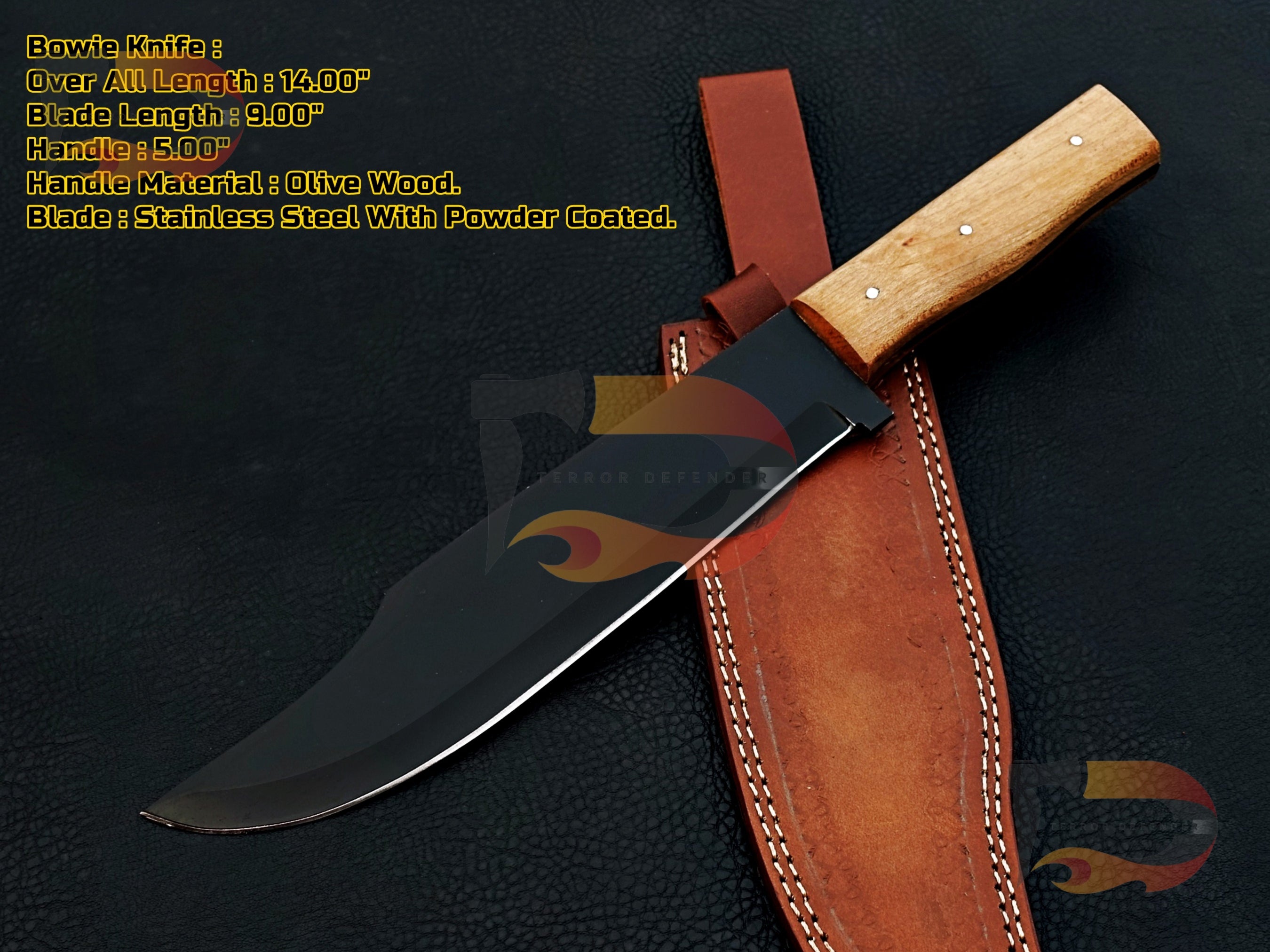 Custom Handmade Bowie knife , Bowie knives , hunting Bowie, EDC Bowie ,hunting knives, Xmas gifts , gifts for him with Leather Sheath