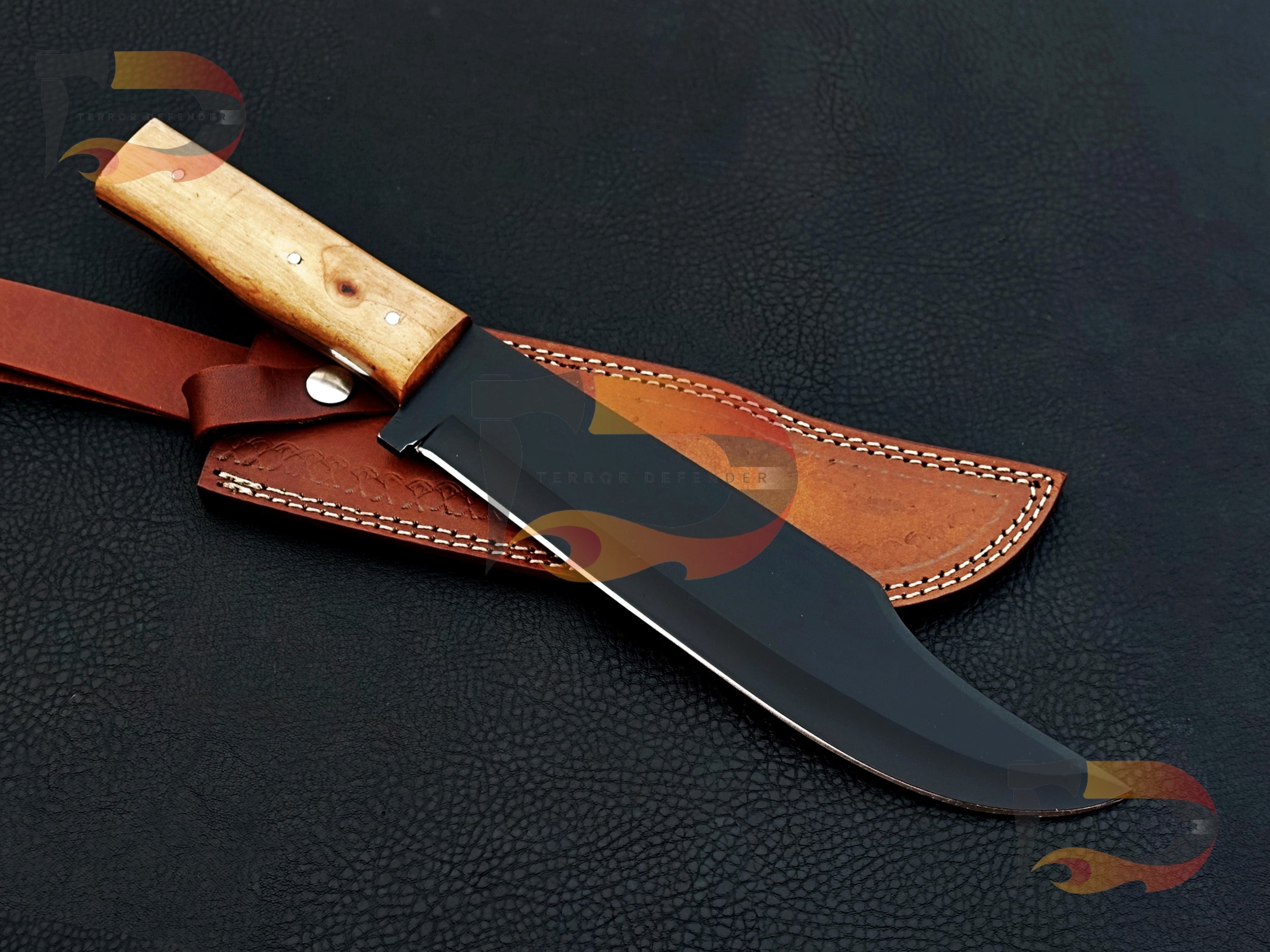 Custom Handmade Bowie knife , Bowie knives , hunting Bowie, EDC Bowie ,hunting knives, Xmas gifts , gifts for him with Leather Sheath