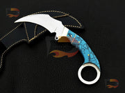 Custom Handmade Stainless Steel hunting karambit, EDC karambit, best karambit, karambits for hunters ,Xmas gifts with Pure Leather Sheath