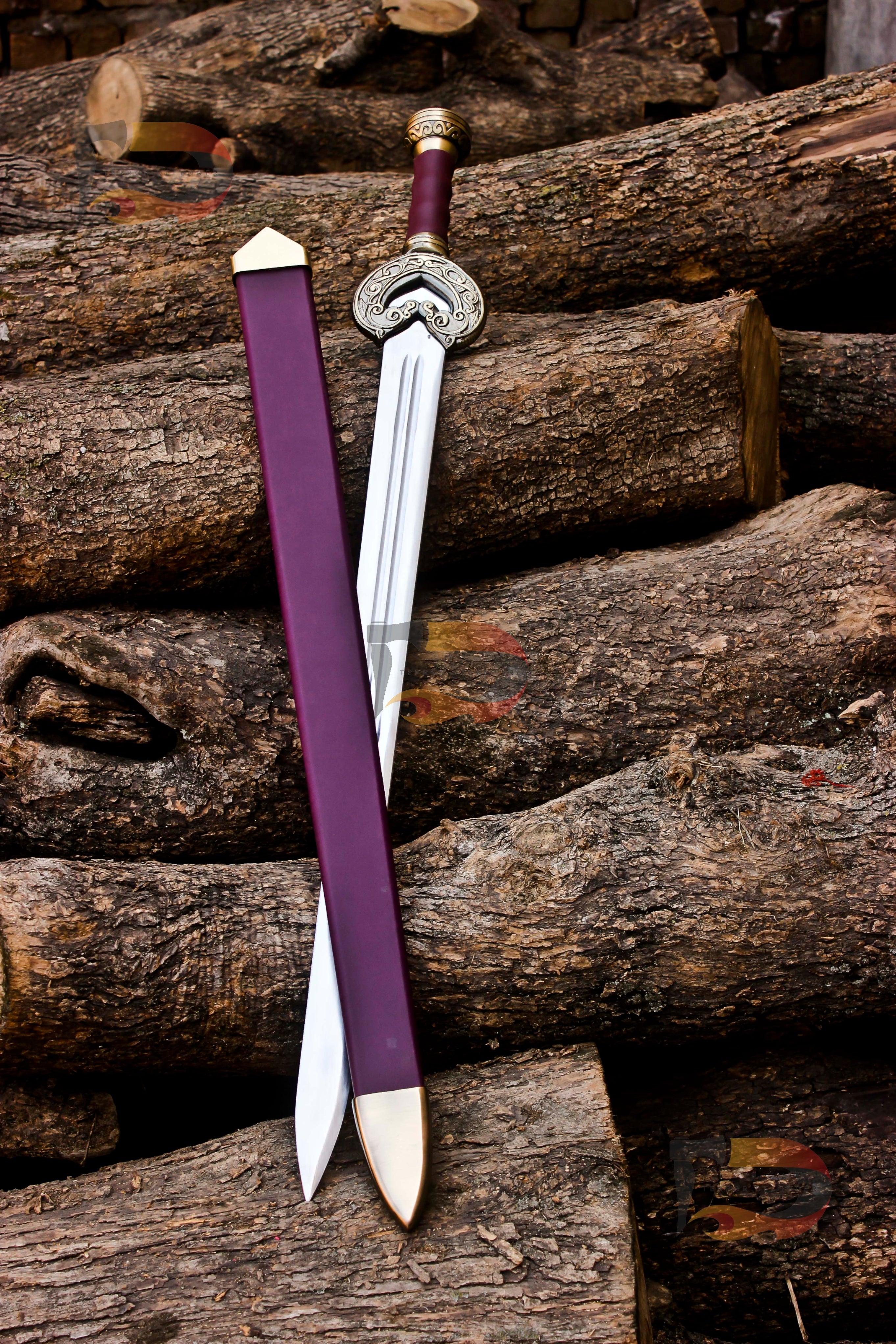 Handmade King Theoden Herugrim Sword Replica With Customized Scabbard From LOTR (Lord of the Rings)