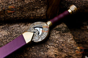 Handmade King Theoden Herugrim Sword Replica With Customized Scabbard From LOTR (Lord of the Rings)