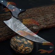 Custom Handmade High Damascus Steel Hunting Knife, Full Tang With Leather Sheath Best Gift for Him Best Hunting knife Damascus Steel knife Knives Terror Defender 