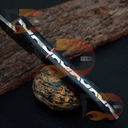 Custom Handmade High Damascus Steel Hunting Knife, Full Tang With Leather Sheath Best Gift for Him Best Hunting knife Damascus Steel knife Knives Terror Defender 