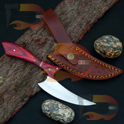 Hand Forged High-Quality Stainless steel Collectible Alloy Rosewood Handle knife Comes with pure Leather Sheath ,Best Gift for him Best gift Knives Terror Defender 