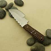 Unique Custom Handmade Stainless Steel Knife Personalized Handcrafted Hunting Skinning Knife, Rose Wood Handle with Leather Sheath knife Terror Defender 