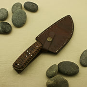 Unique Custom Handmade Stainless Steel Knife Personalized Handcrafted Hunting Skinning Knife, Rose Wood Handle with Leather Sheath knife Terror Defender 