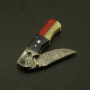 Premium Custom Handmade Damascus Steel Folding Pocket Knife: Perfect for Camping, Hunting, and EDC – Ideal Gift for Husband / Son/ Father knife Terror Defender 