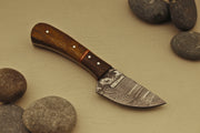 Custom 6''in Handmade Damascus Steel Hunting/Skinning Knife/Pakka Rose Wood Best Gift For Him Best Hunting Knife | Sheath EDC Hunting knives Terror Defender 