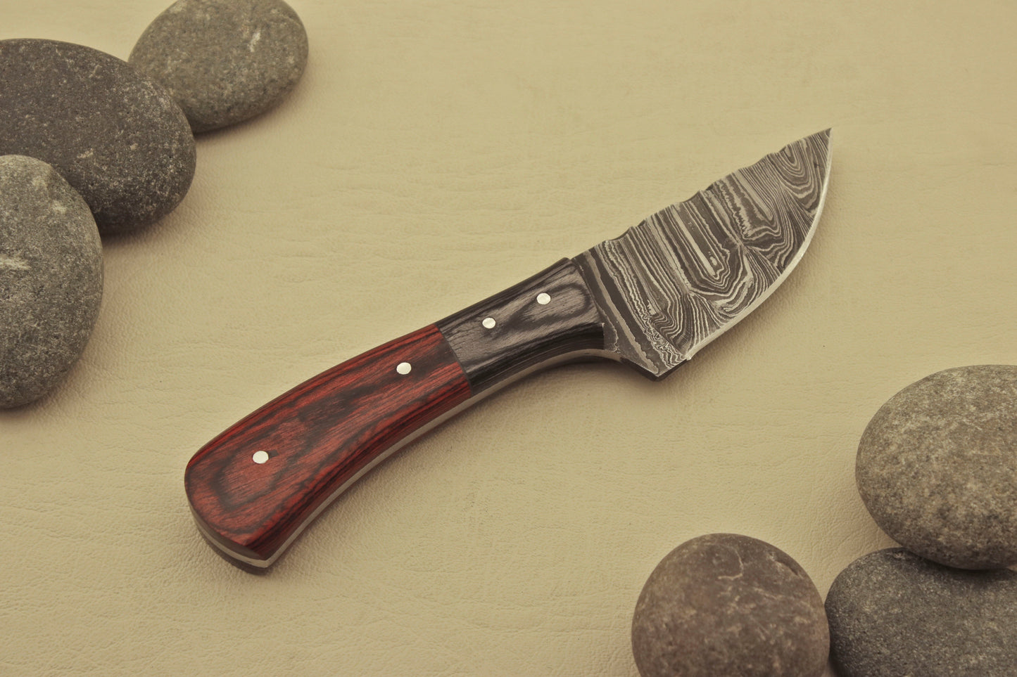 Custom Handmade Damascus Steel Hunting Camping Skinner Knife - Wood Handle Anniversary Gift Gift For Him Hunting knives Terror Defender 