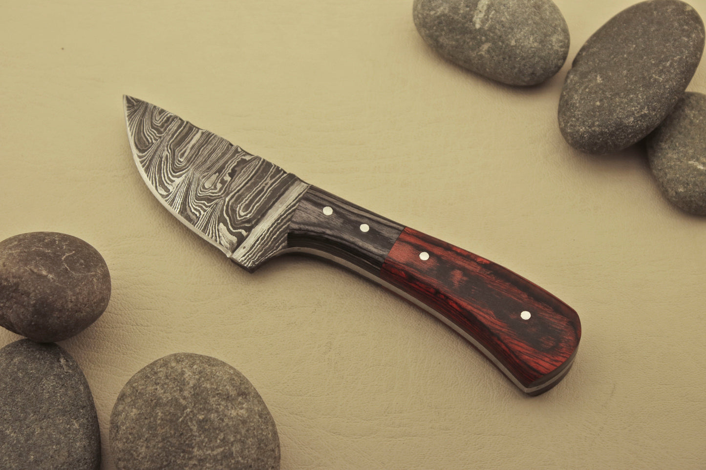 Custom Handmade Damascus Steel Hunting Camping Skinner Knife - Wood Handle Anniversary Gift Gift For Him Hunting knives Terror Defender 