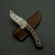 Custom Hand Forged Damascus Steel Fixed Blade Knife with Sheath Hunting Terror Defender 