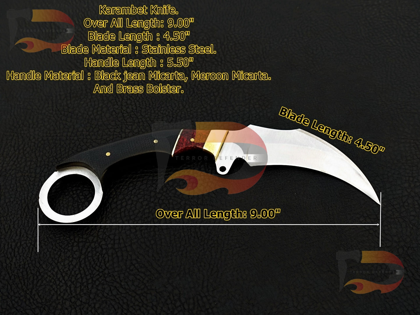 Custom Handmade Karambits , EDC karambit, hunting karambit, Xmas gifts , EDC knives .With Leather Sheath