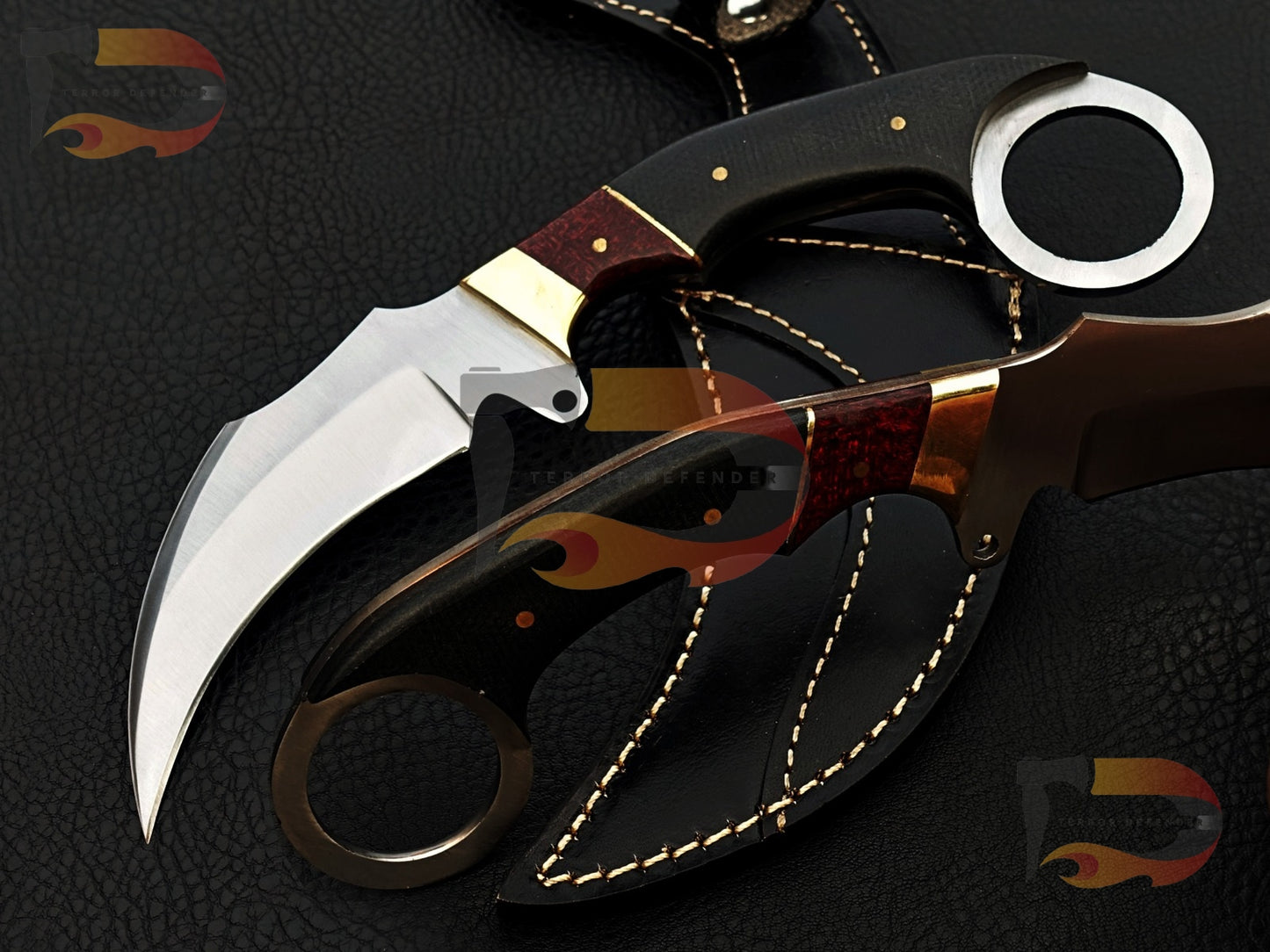 Custom Handmade Karambits , EDC karambit, hunting karambit, Xmas gifts , EDC knives .With Leather Sheath