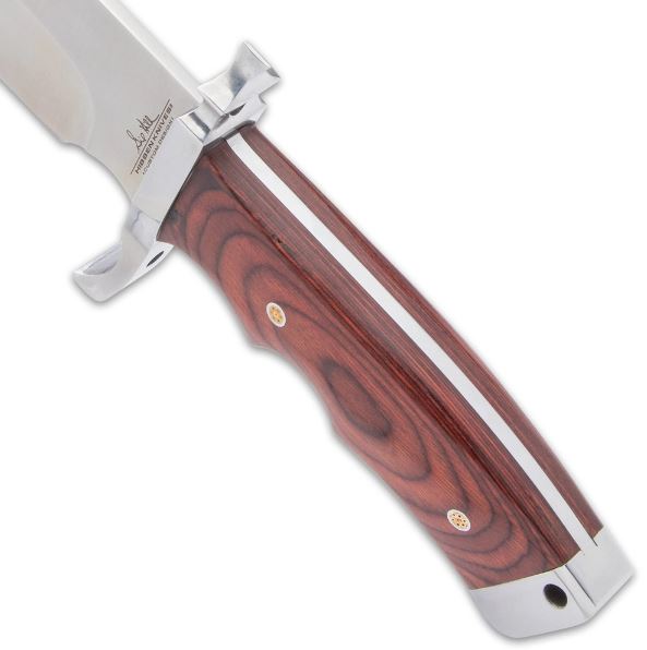 Hibben Bloodwood Magnum Bowie Knife And Sheath - 3Cr13 Stainless Steel Blade, Bloodwood Handle - Length 18 1/4” Knives Terror Defender 