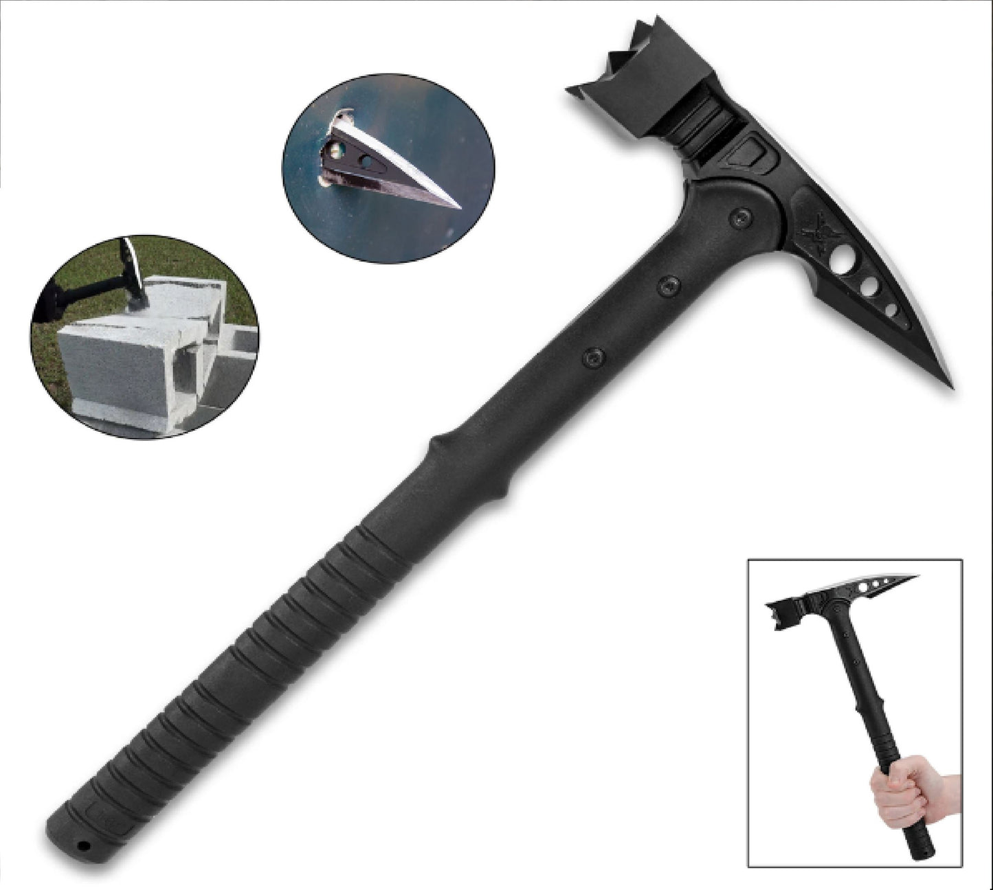 Tactical War Hammer With Vortec Sheath Axes Terror Defender 