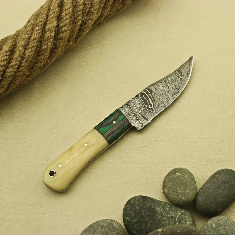 Exquisite Handmade Damascus Steel Skinner Knife: The Ultimate Gift of Elegance Best Gift For Him , Hunting Camping knife Best For Dad /USA Knives Terror Defender 