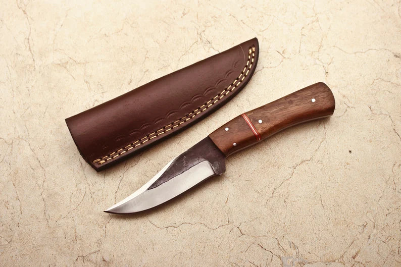 Hand Forged Carbon Steel Hunting Boot knife with Pure rosewood Handle come with leather Sheath Best Father's Day Gift Best Gift For Him Knives Terror Defender 