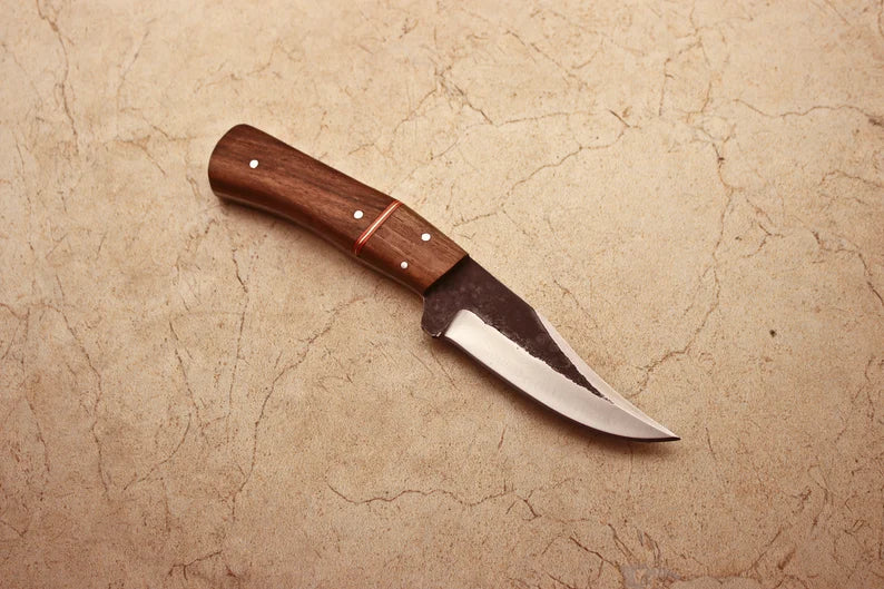 Hand Forged Carbon Steel Hunting Boot knife with Pure rosewood Handle come with leather Sheath Best Father's Day Gift Best Gift For Him Knives Terror Defender 