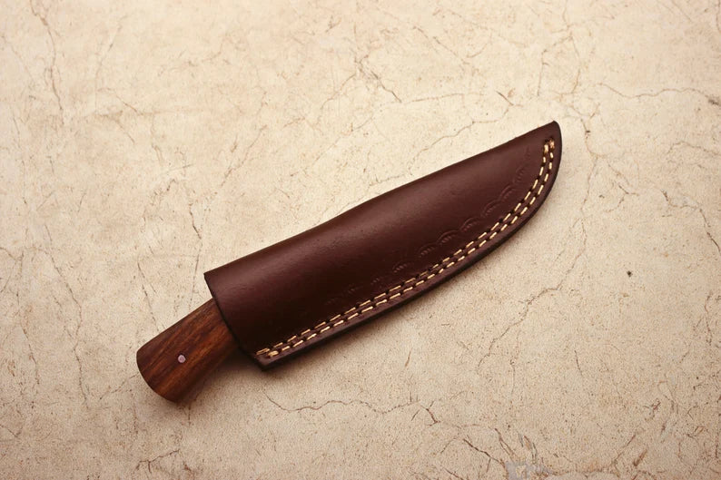 Hand Forged Carbon Steel Hunting Boot knife with Pure rosewood Handle come with leather Sheath Best Father's Day Gift Best Gift For Him Knives Terror Defender 