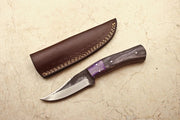 Handmade Carbon steel Full Tang Rose Wood Tracker Knife With Leather Sheath Knives Terror Defender 