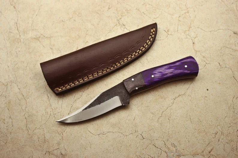 Custom Handmade Carbon Steel Full Tang Rosewood Handle Tracker Knife With Leather Sheath Best Gift For Him Knives Terror Defender 