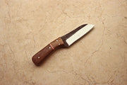 Handmade Carbon Steel Full Tang Rose Wood Tracker , camping knife With Leather Sheath Best Gift For Anniversary Best Wedding Gift Knives Terror Defender 