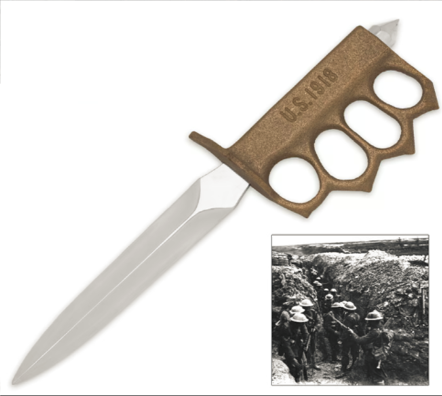 1918 WWI Trench Knife Replica Costume Weapons Terror Defender 