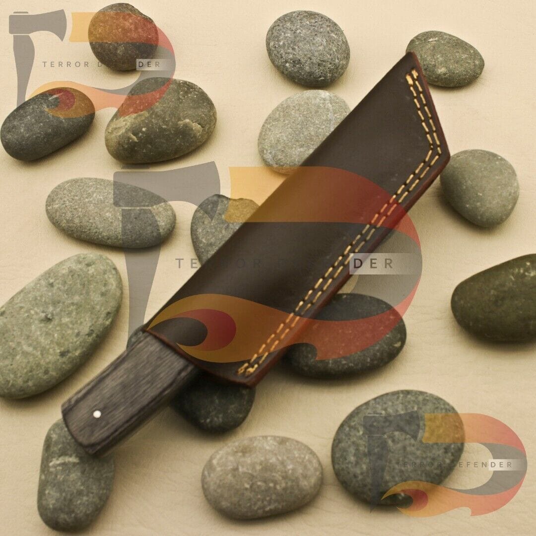 Double Edge Custom Hand forged 9''inch Superb Carbon steel Tanto Knife/Sheath Knives Terror Defender 