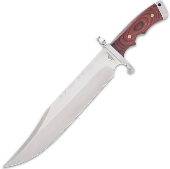 Hibben Bloodwood Magnum Bowie Knife And Sheath - 3Cr13 Stainless Steel Blade, Bloodwood Handle - Length 18 1/4” Knives Terror Defender 