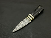 Beautiful Handmade Damascus Steel Serrated edge Scottish Dirk Knife/ Sheath Hunting Terror Defender 