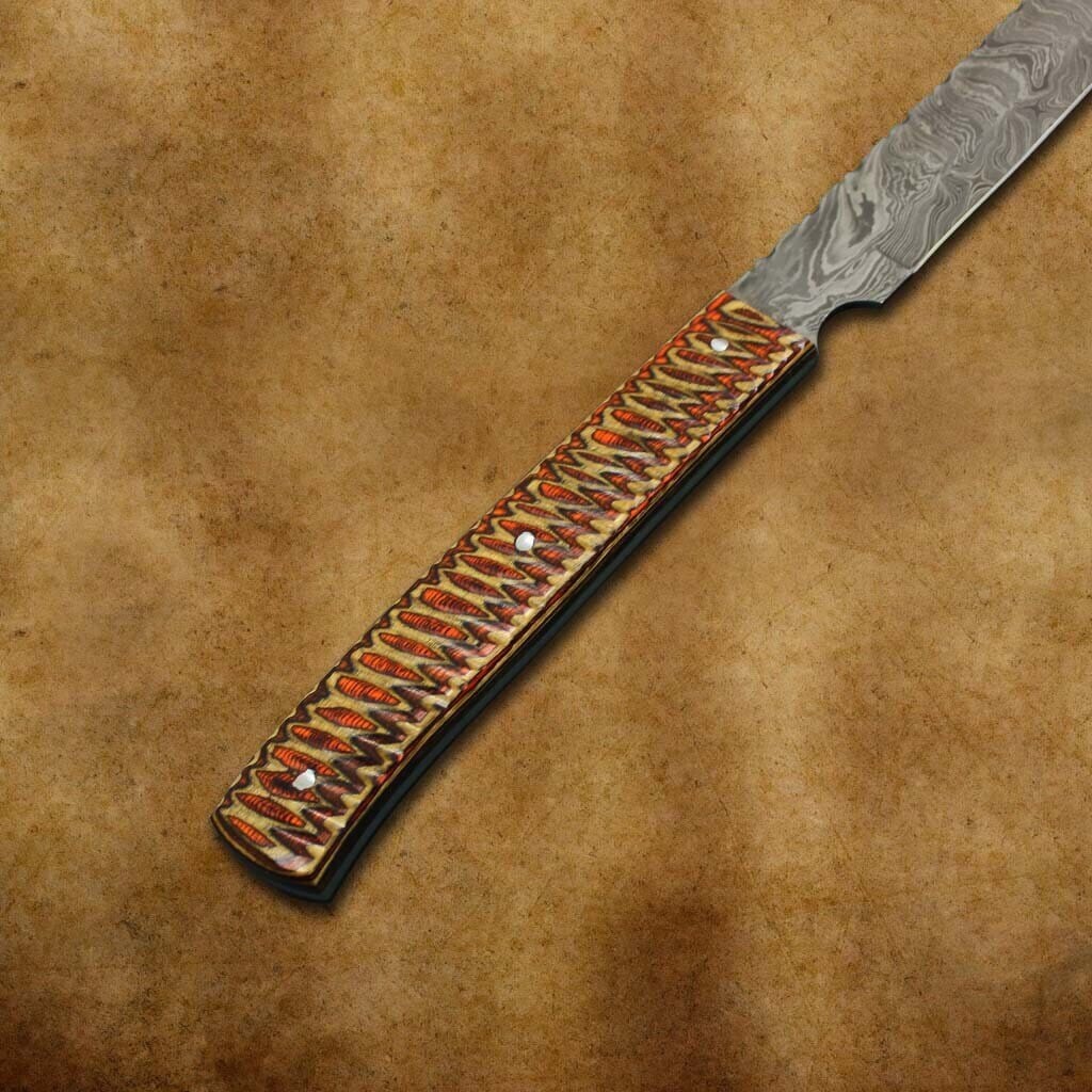 Beautiful Handmade 27 inches Damascus steel Hunting Machete with sheath Costume Weapons Terror Defender 