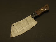 Beautiful Handmade Cleaver Knife Damascus Butcher Knife Hand Forged Fixed Blade Kitchen Chef Knife with Sheath Knives Terror Defender 