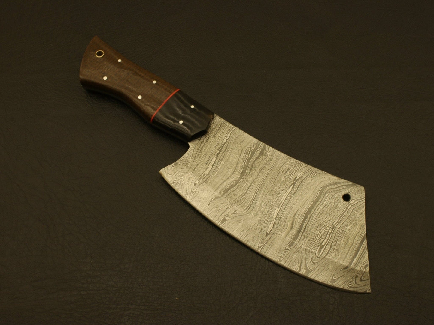 Beautiful Handmade Cleaver Knife Damascus Butcher Knife Hand Forged Fixed Blade Kitchen Chef Knife with Sheath Knives Terror Defender 