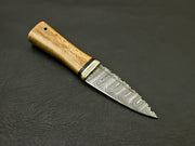 Beautiful Handmade Damascus Steel Serrated edge Scottish Dirk Knife/ Sheath Hunting Terror Defender 