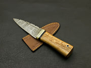 Beautiful Handmade Damascus Steel Serrated edge Scottish Dirk Knife/ Sheath Hunting Terror Defender 