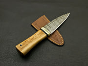 Beautiful Handmade Damascus Steel Serrated edge Scottish Dirk Knife/ Sheath Hunting Terror Defender 