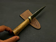 Beautiful Handmade Damascus Steel Serrated edge Scottish Dirk Knife/ Sheath Hunting Terror Defender 